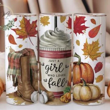Just a Girl Who Loves her Fall Skinny Tumbler 600ml