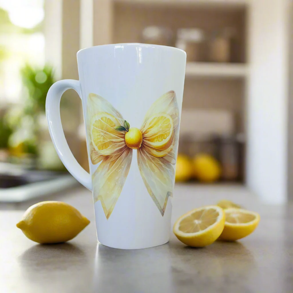 Lemon bow 17oz Latte Mug (multiple choices)