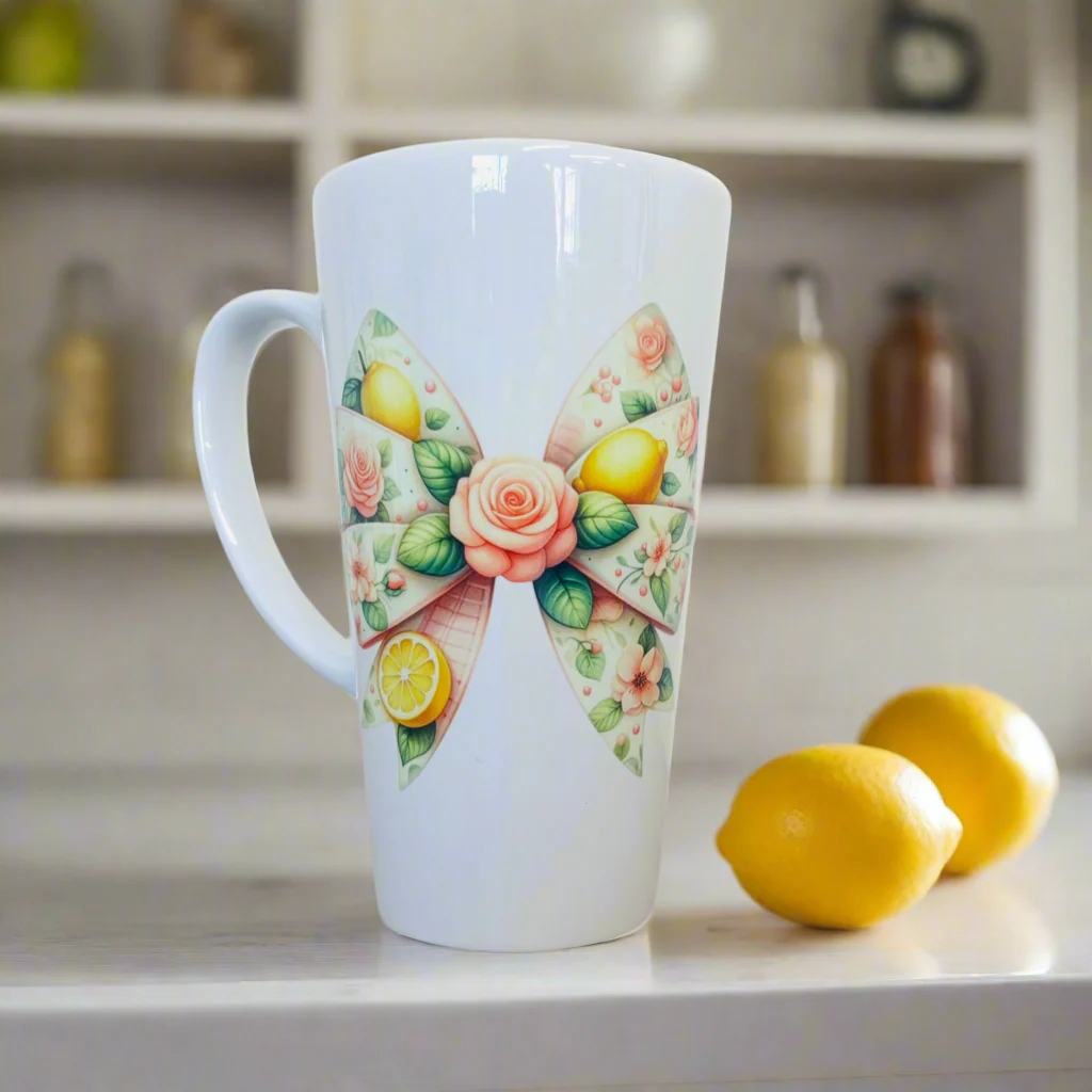 Lemon bow 17oz Latte Mug (multiple choices) - Image 2