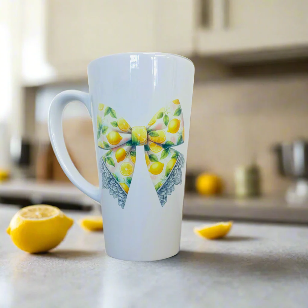 Lemon bow 17oz Latte Mug (multiple choices) - Image 3