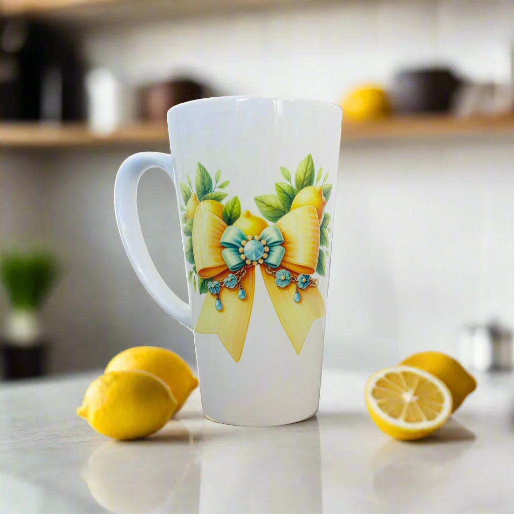 Lemon bow 17oz Latte Mug (multiple choices) - Image 4