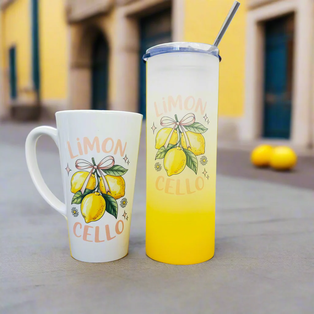 Limon chello duo 17oz Latte Mug & Yellow Neon 21oz Tumbler - Image 3