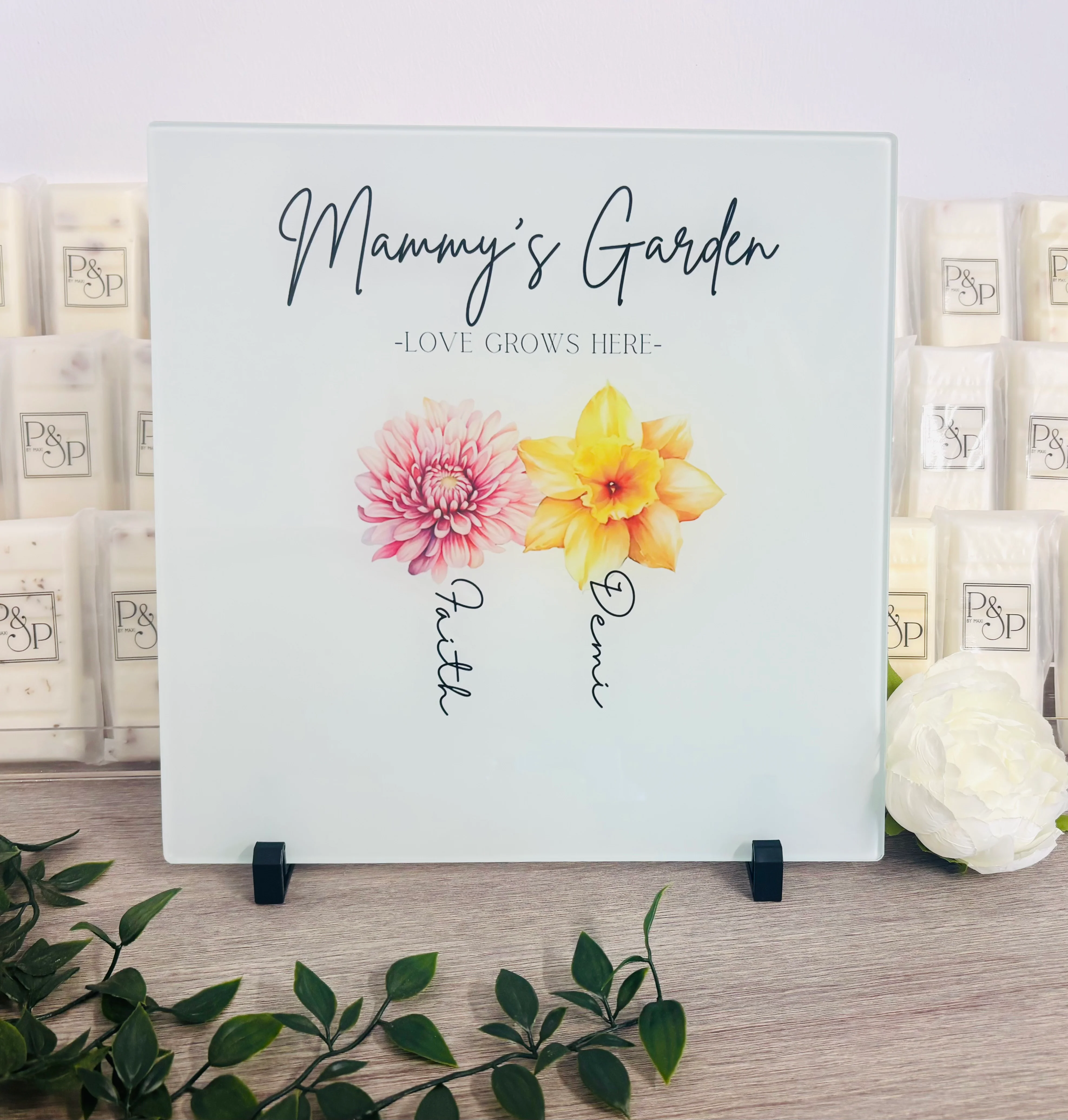 Love Grows Here 30cm Chopping Board / Splashback (Don’t forget to leave us the name for who’s Garden this is) - Image 7