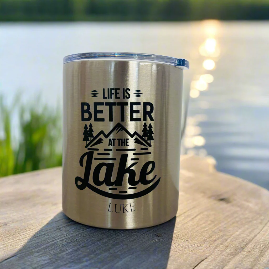 Lowball Tumbler 300ml “life is better at the lake”