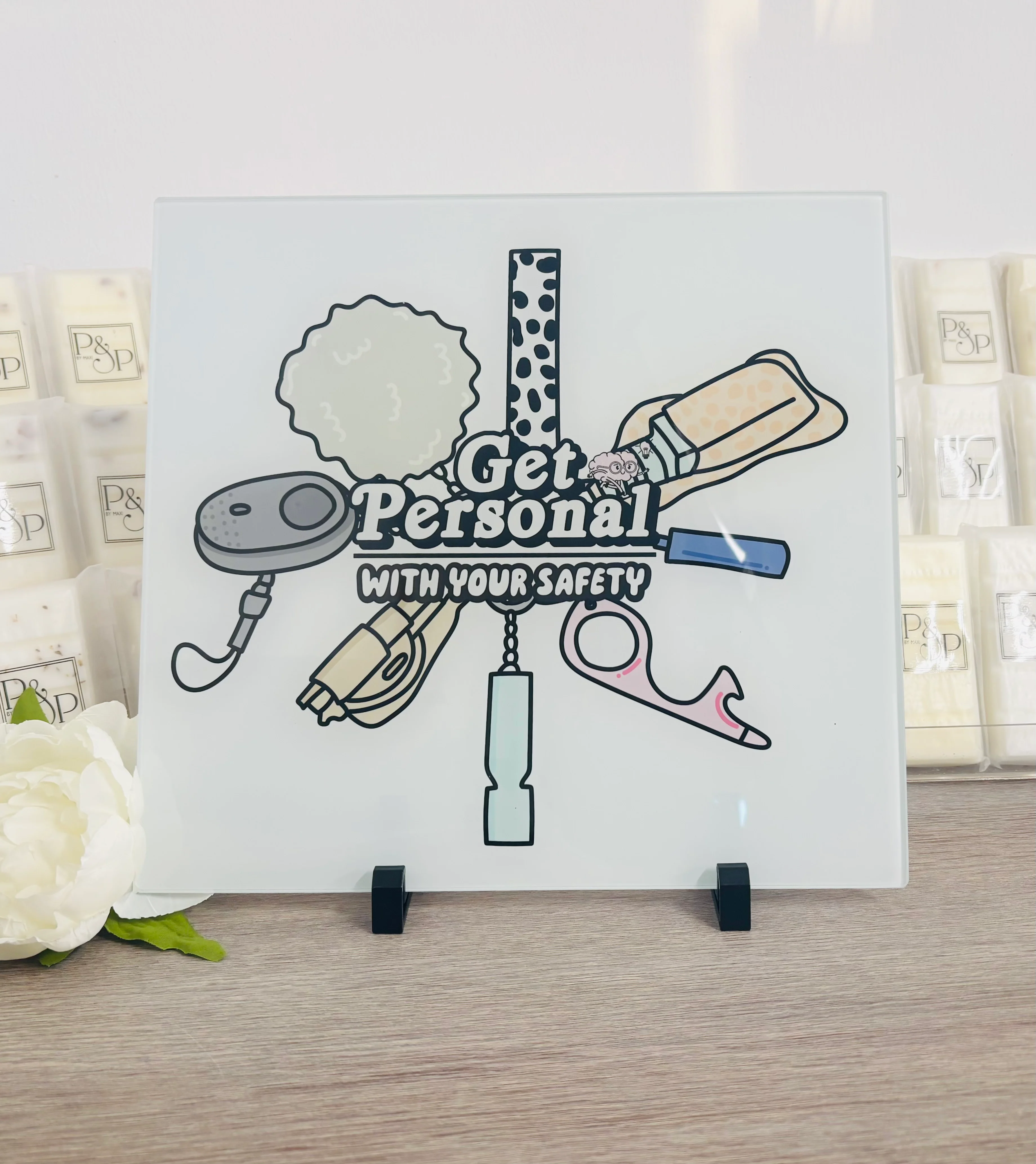 Merch Bundle: 30cm Splashback/ Choppingboard, 17oz Latte Mug and 11oz mug - Image 2