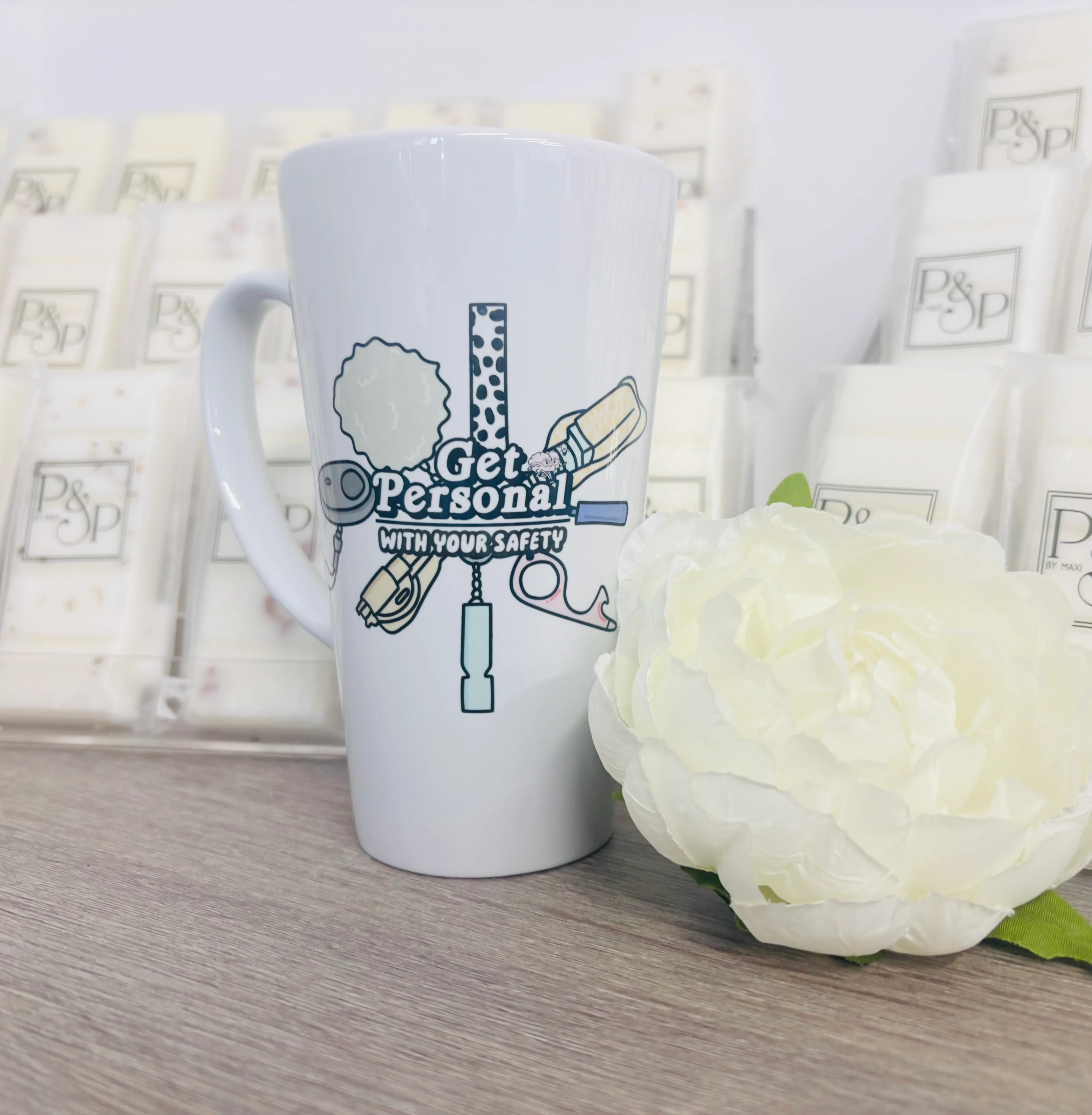Merch Bundle: 30cm Splashback/ Choppingboard, 17oz Latte Mug and 11oz mug - Image 4