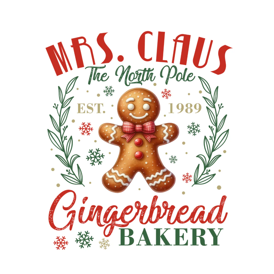 Mrs Claus  Bakery  (Splash Back/ Chopping Board &filled Cushion)