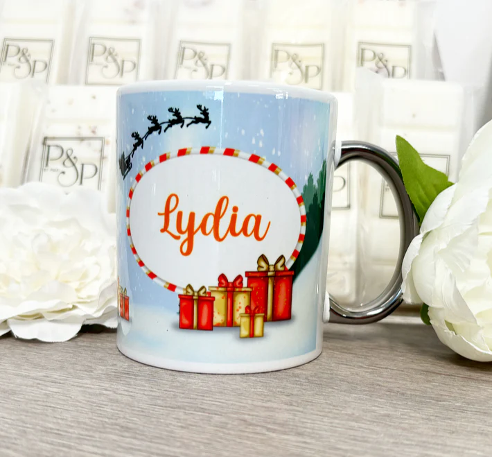 Mrs Claus Gonk Wrap around Name Mug - Image 2