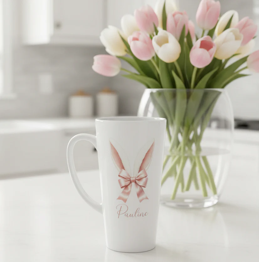 New Latte Bunny Ears Ceramic Mug 17oz inc Box