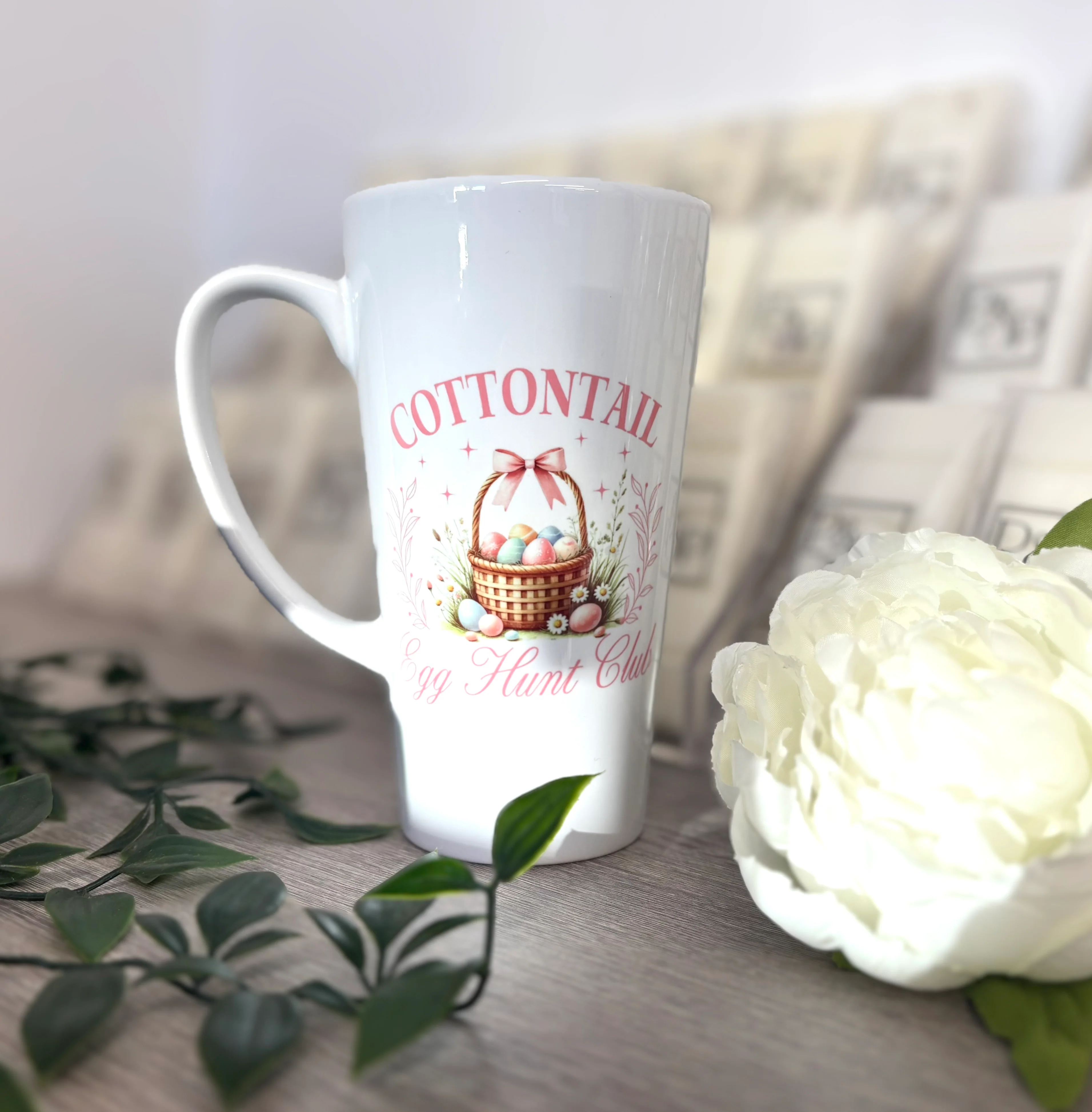 New Latte CottonTail Egg Hunt Ceramic Mug 17oz inc Box - Image 2
