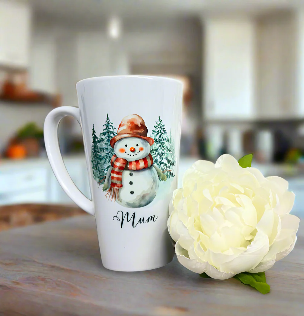 New Latte Ceramic Mug 17oz inc Box Snowman Design - Image 2