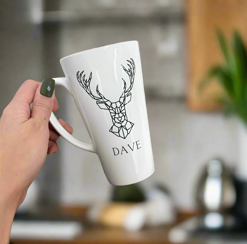 New Latte Ceramic Mug 17oz Stag inc Box - Image 2