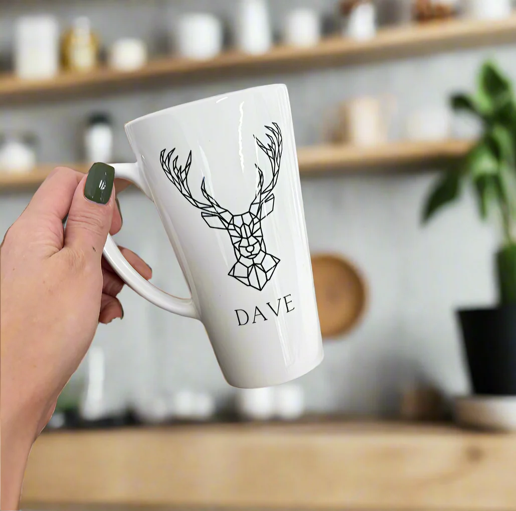 New Latte Ceramic Mug 17oz Stag inc Box - Image 3