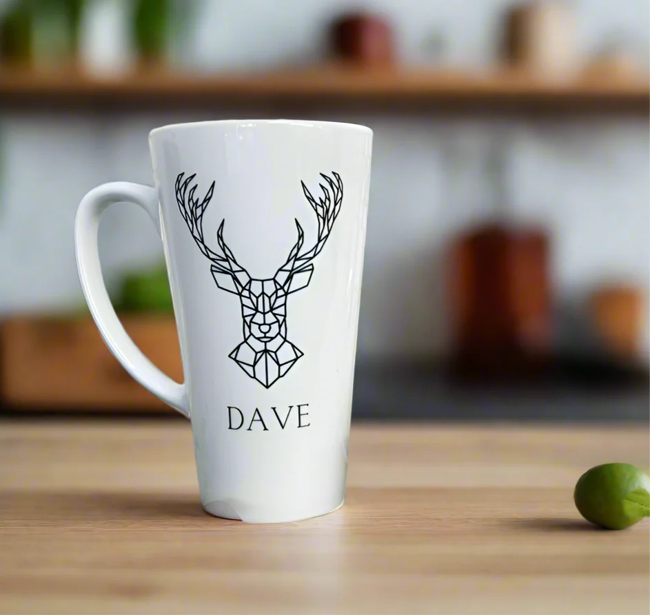New Latte Ceramic Mug 17oz Stag inc Box - Image 4