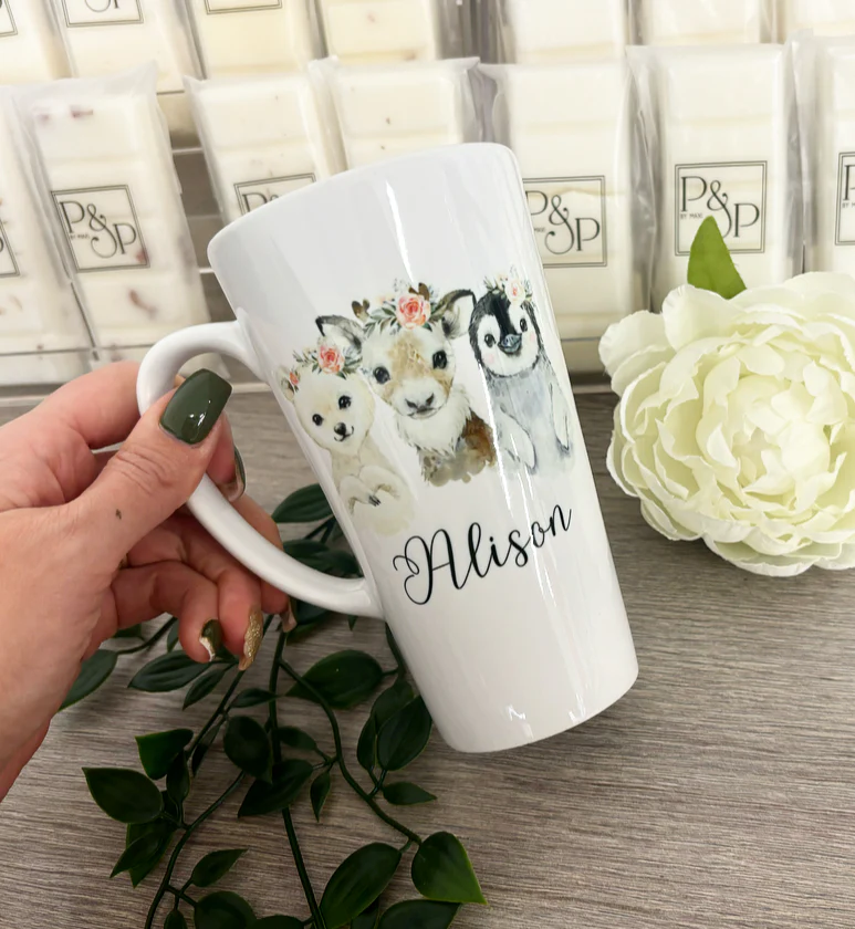 New Latte Ceramic Mug 17oz Trio Of Animals inc Box - Image 2