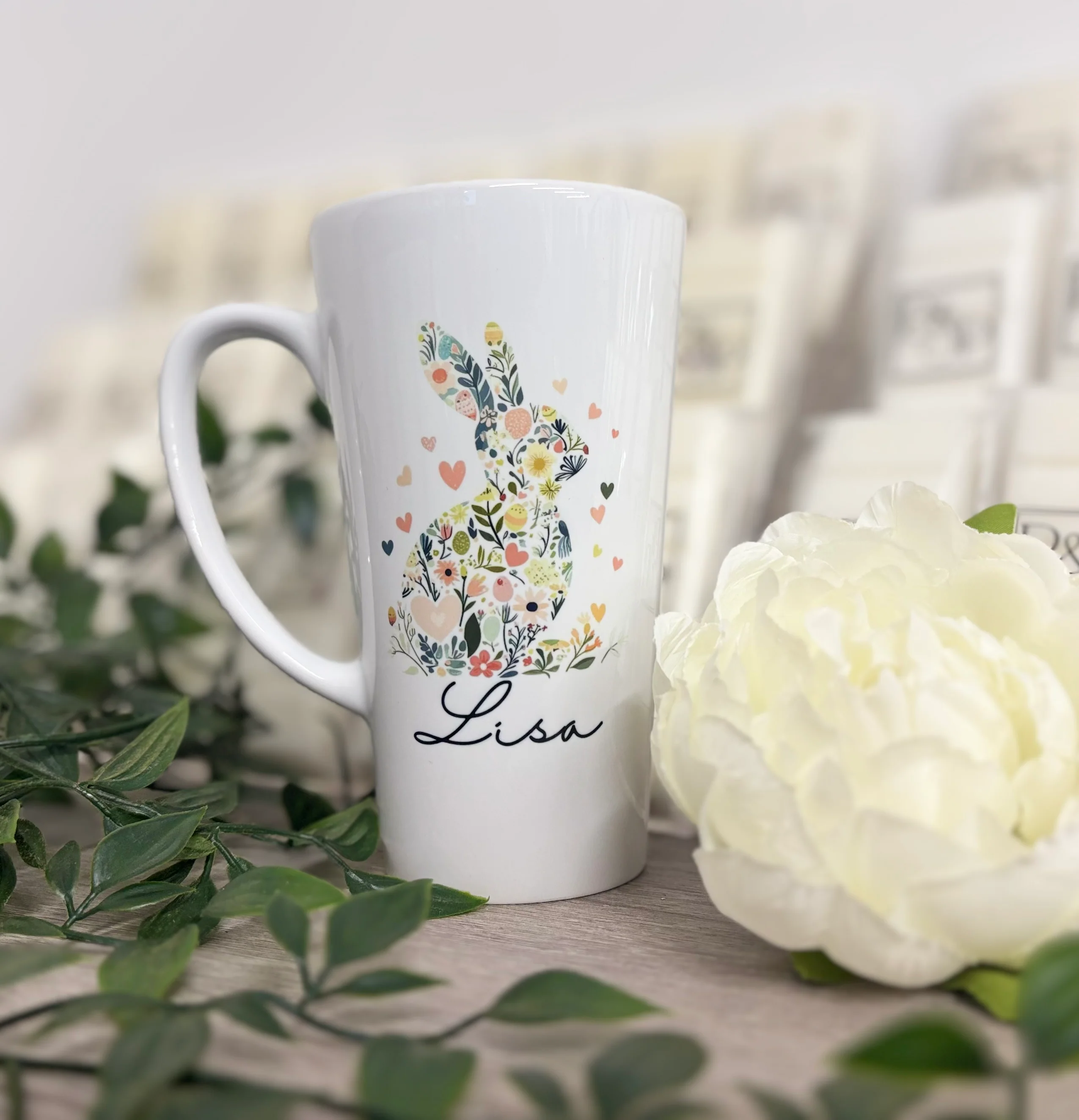 New Latte Ceramic Mug Rabbit 17oz inc Box - Image 5