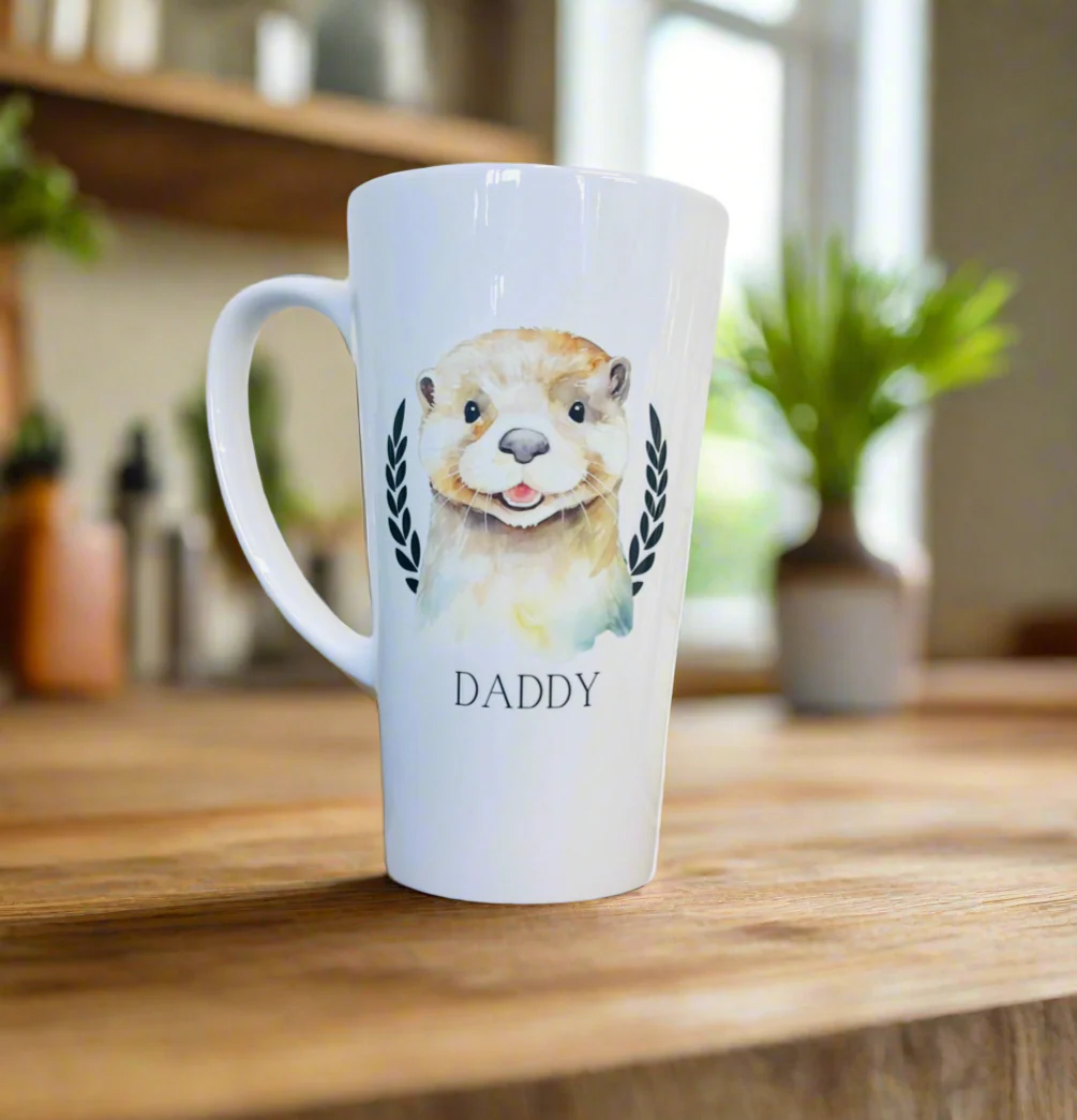 New Otter Latte Ceramic Mug 17oz inc Box
