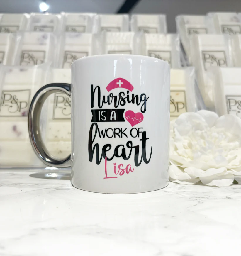 Nursing is a work of heart Mug - Image 2