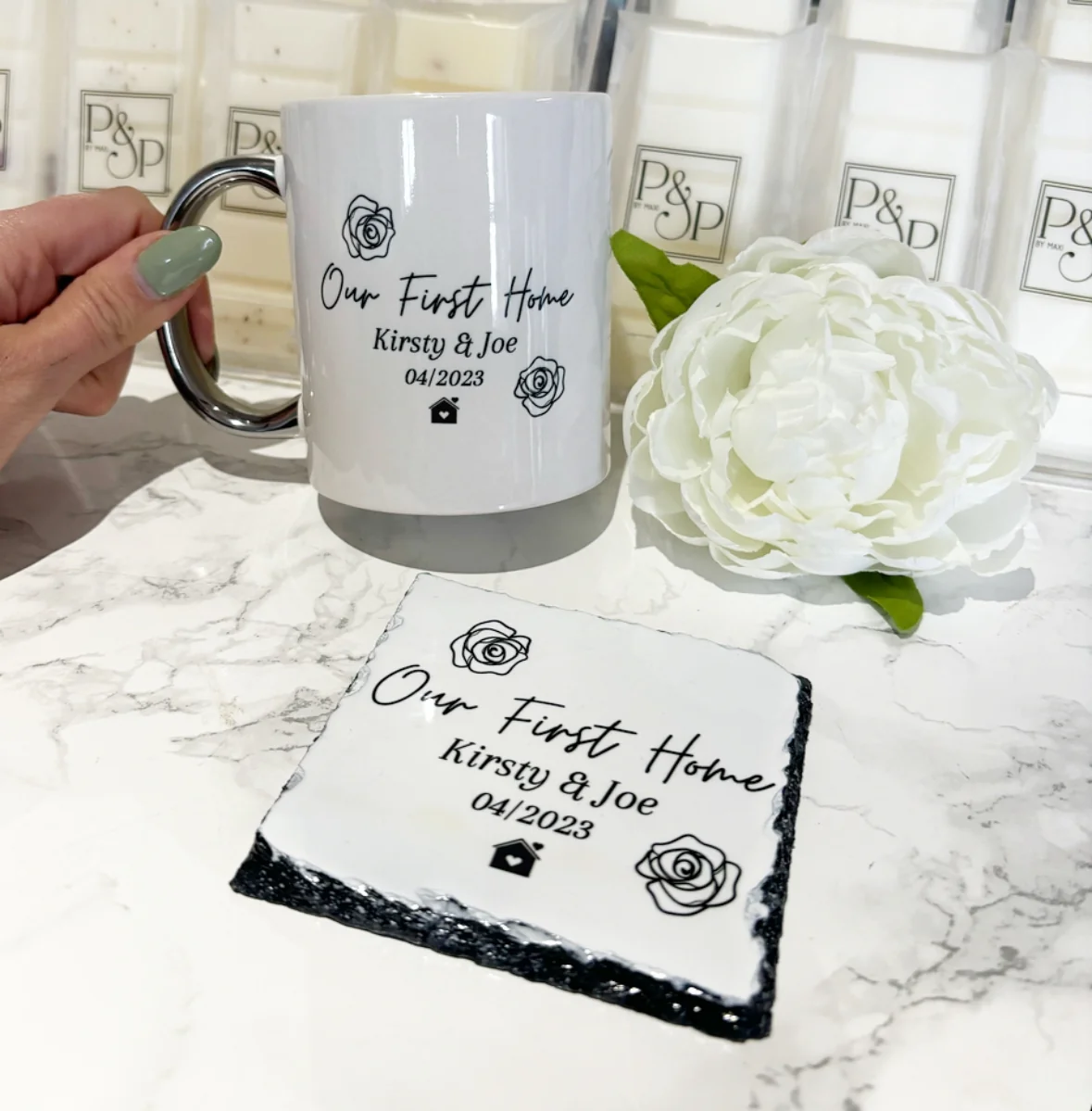 Our First Home … Mug and Coaster Set