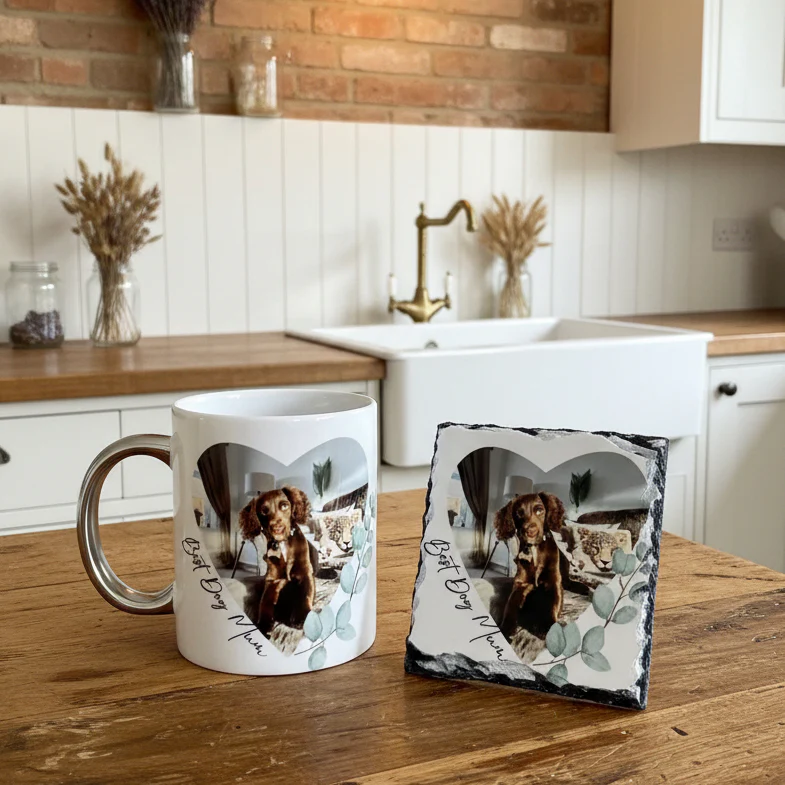 Pet Photo and Name Mug and Coaster Bundle