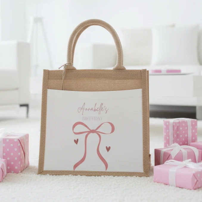 Pink Bow Birthday Sack - Image 4