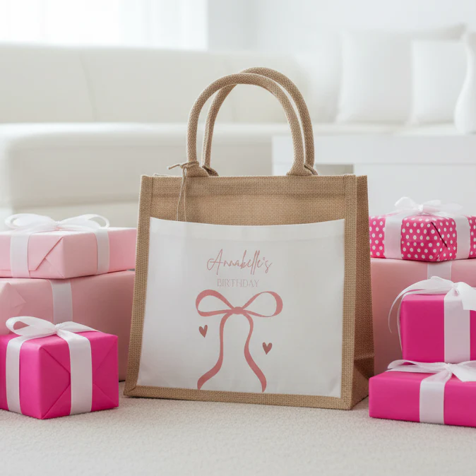 Pink Bow Birthday Sack - Image 5