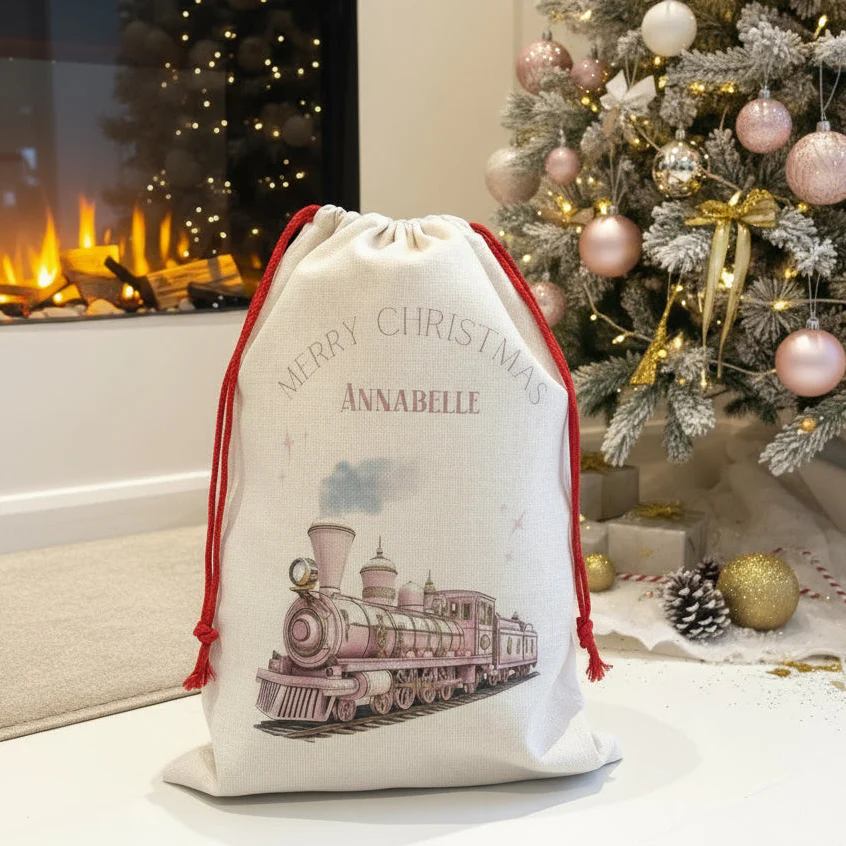 Pink Train Santa Sack - Image 2