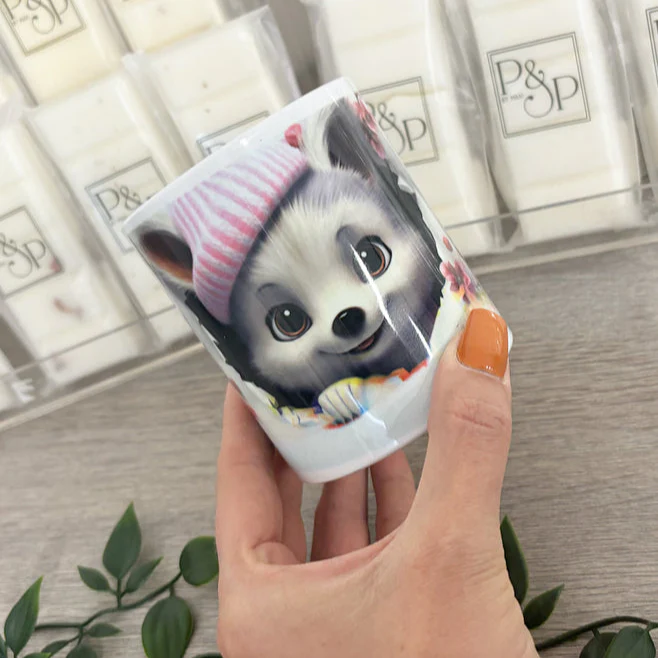 Plastic/ Polymere Snow Dog Peakaboo Mug