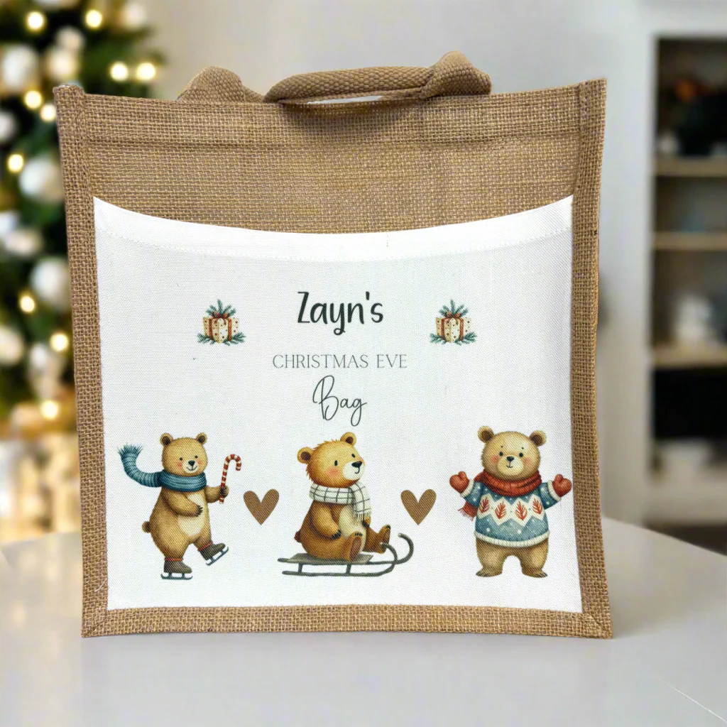 Christmas Eve Tote Bag - Trio Bear