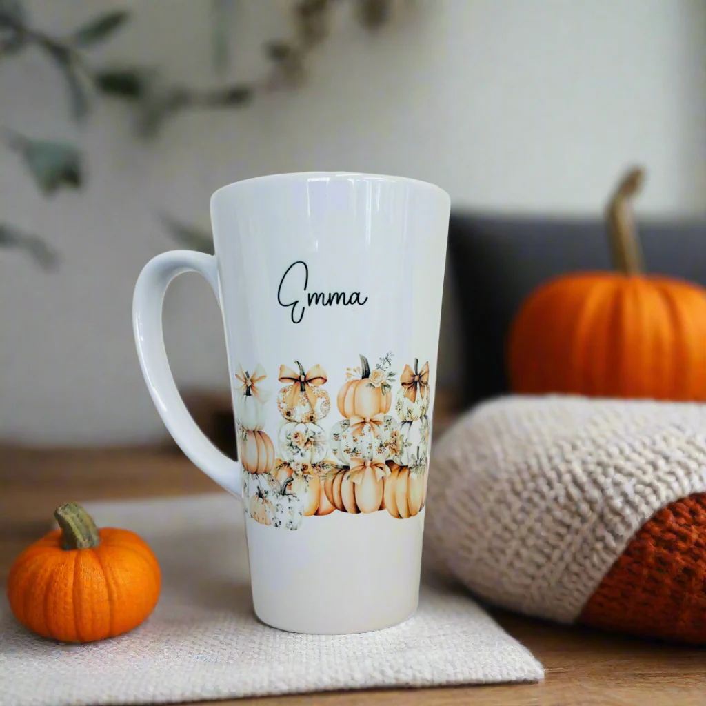 Pumpkin stacks Latte 17oz Latte Mug
