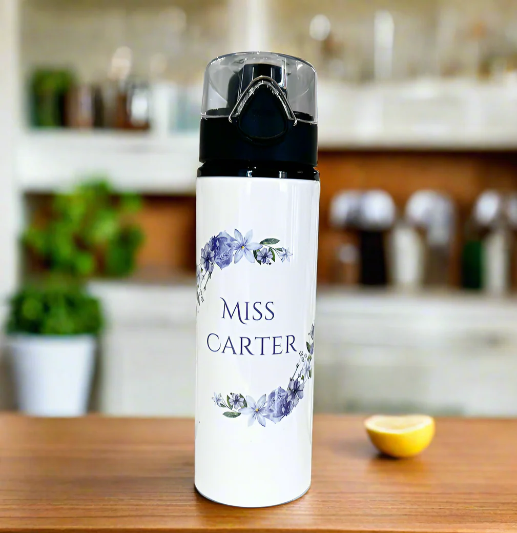 Purple Half Wreath Sports Bottle - Image 2