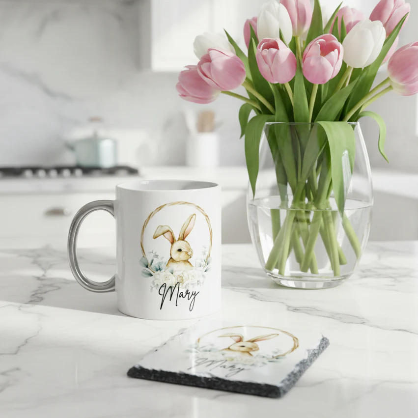 Rabbit Mug and Coaster Set - Image 2