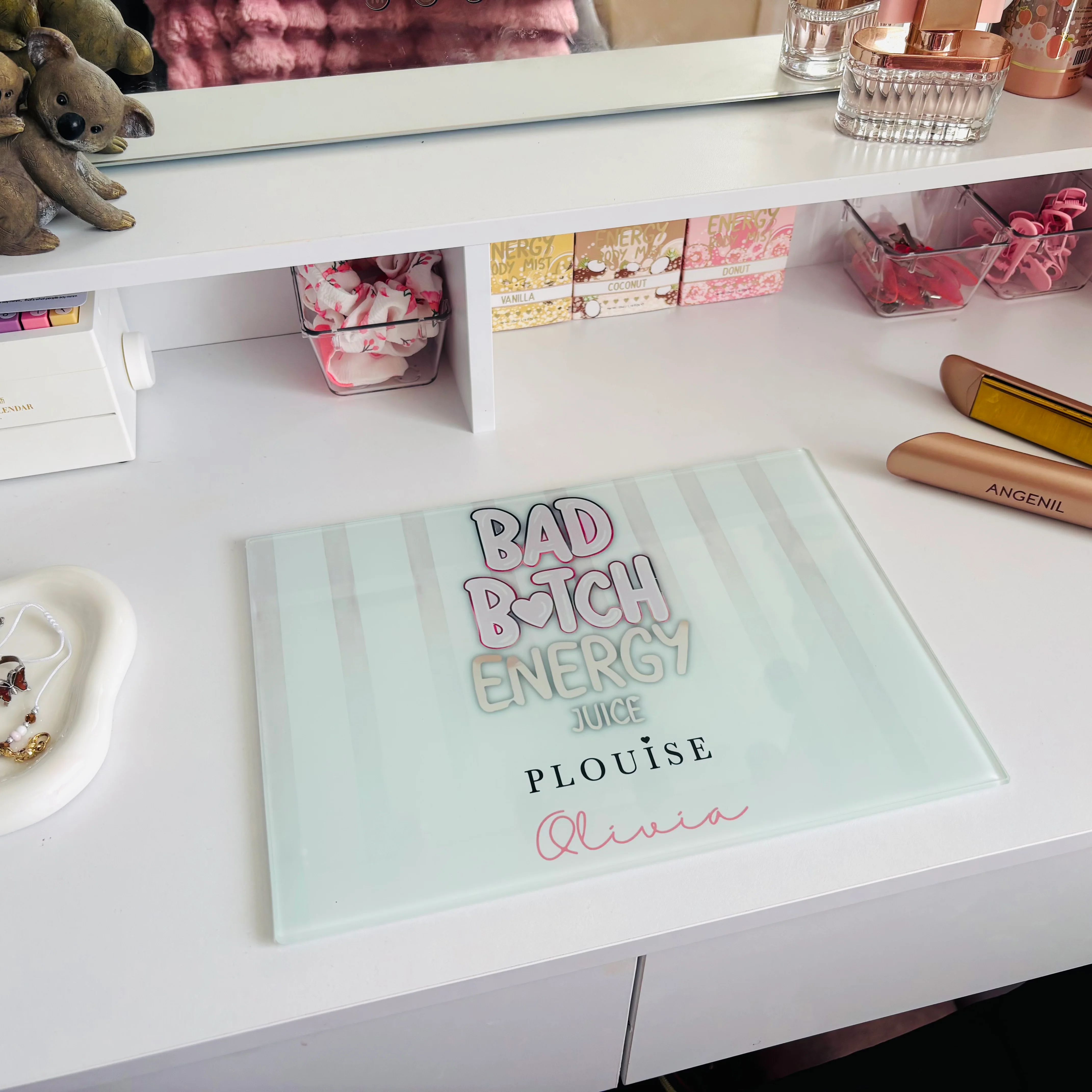 Rectangle Smooth Makeup Glass Board - Image 2