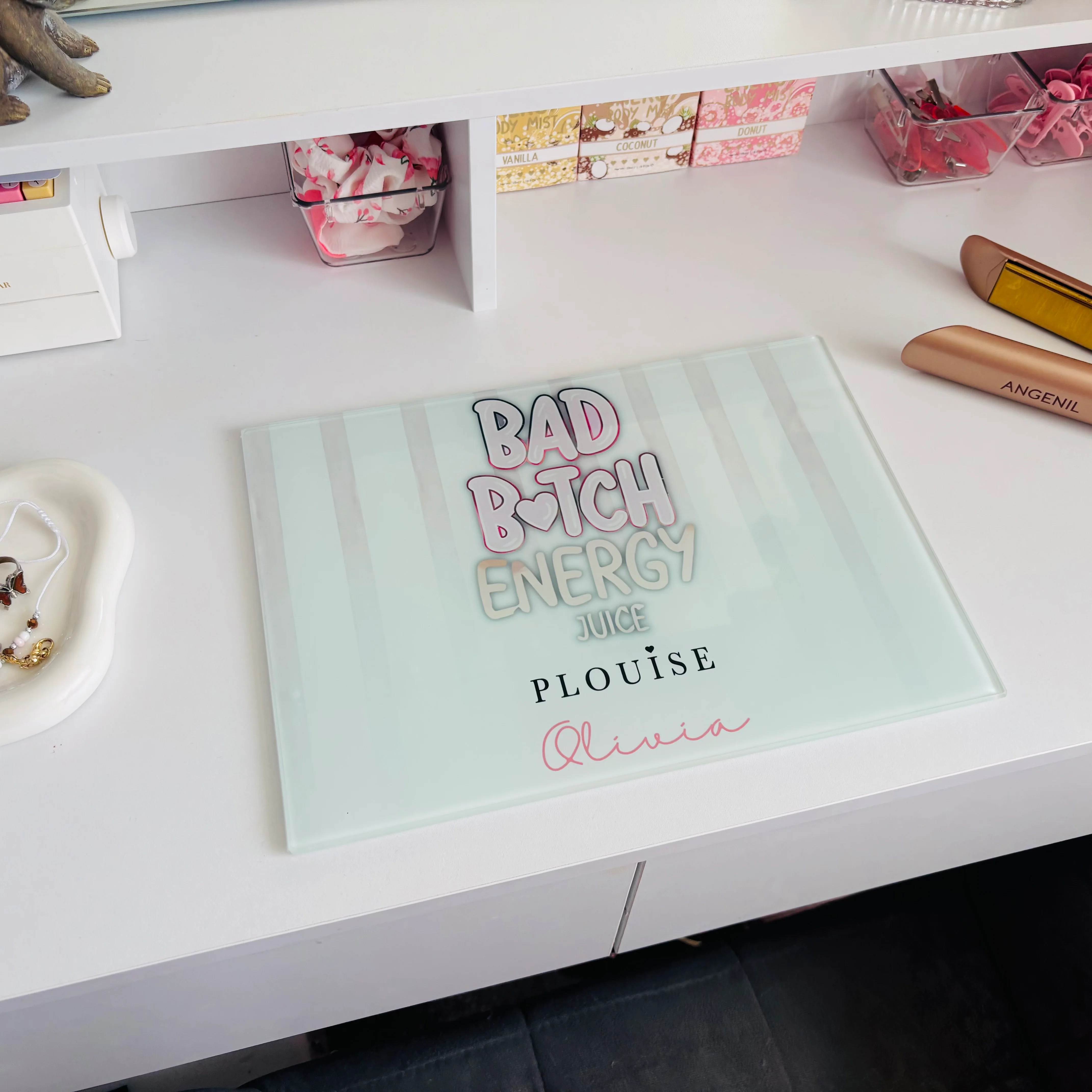 Rectangle Smooth Makeup Glass Board - Image 3