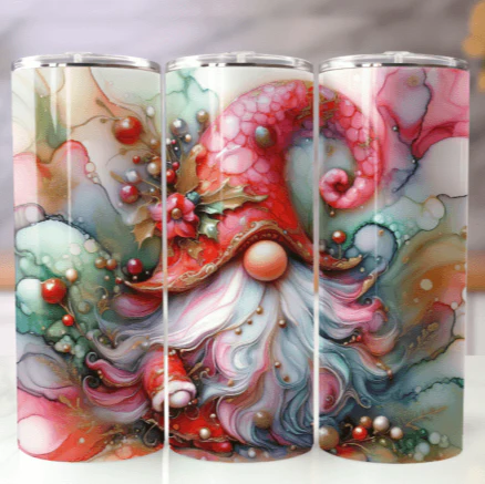 Red and Green Skinny Tumbler 600ml