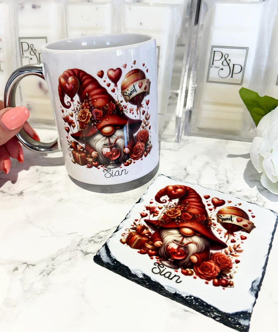 Red Cocktail Gonk Mug and Coaster Set - Image 3