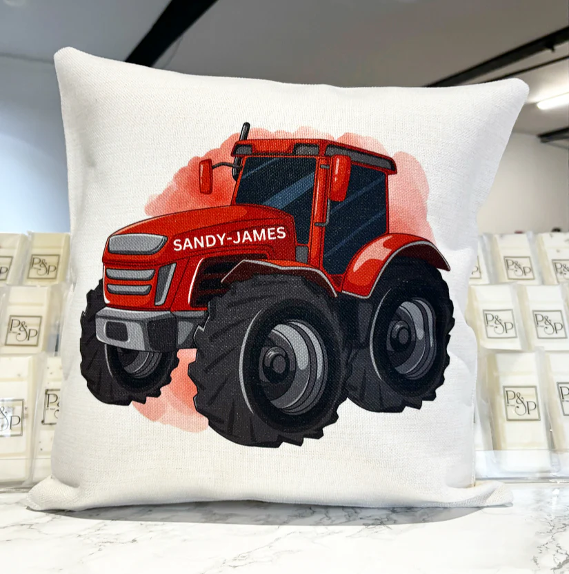 Red Farmer Tractor Design (Various Products)
