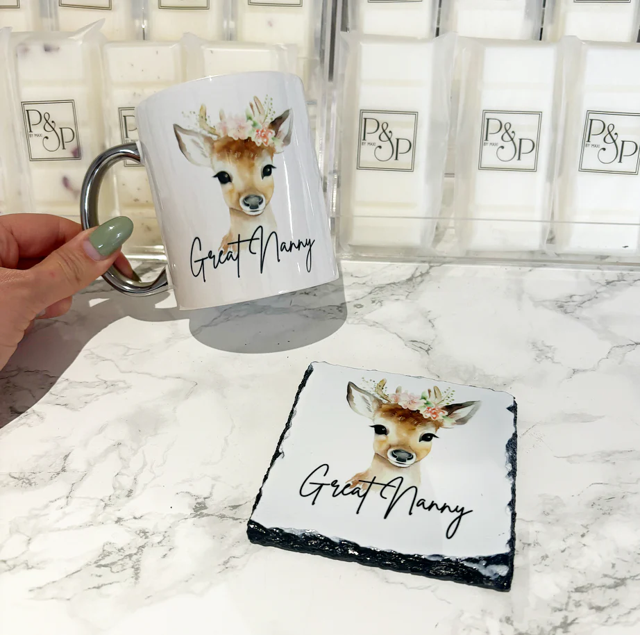 Reindeer Mug and Coaster Set