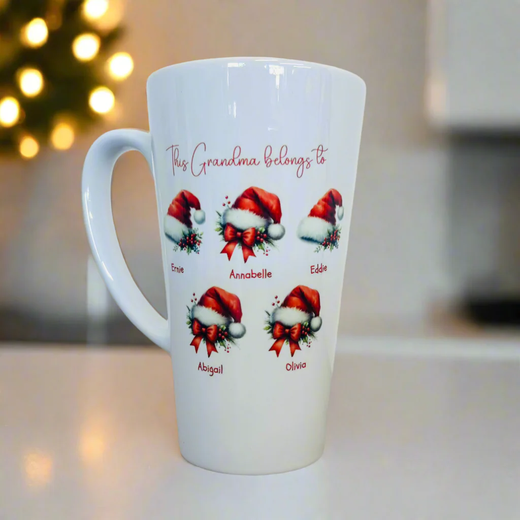 Santa Hat Family 17oz Latte Mug - Image 2