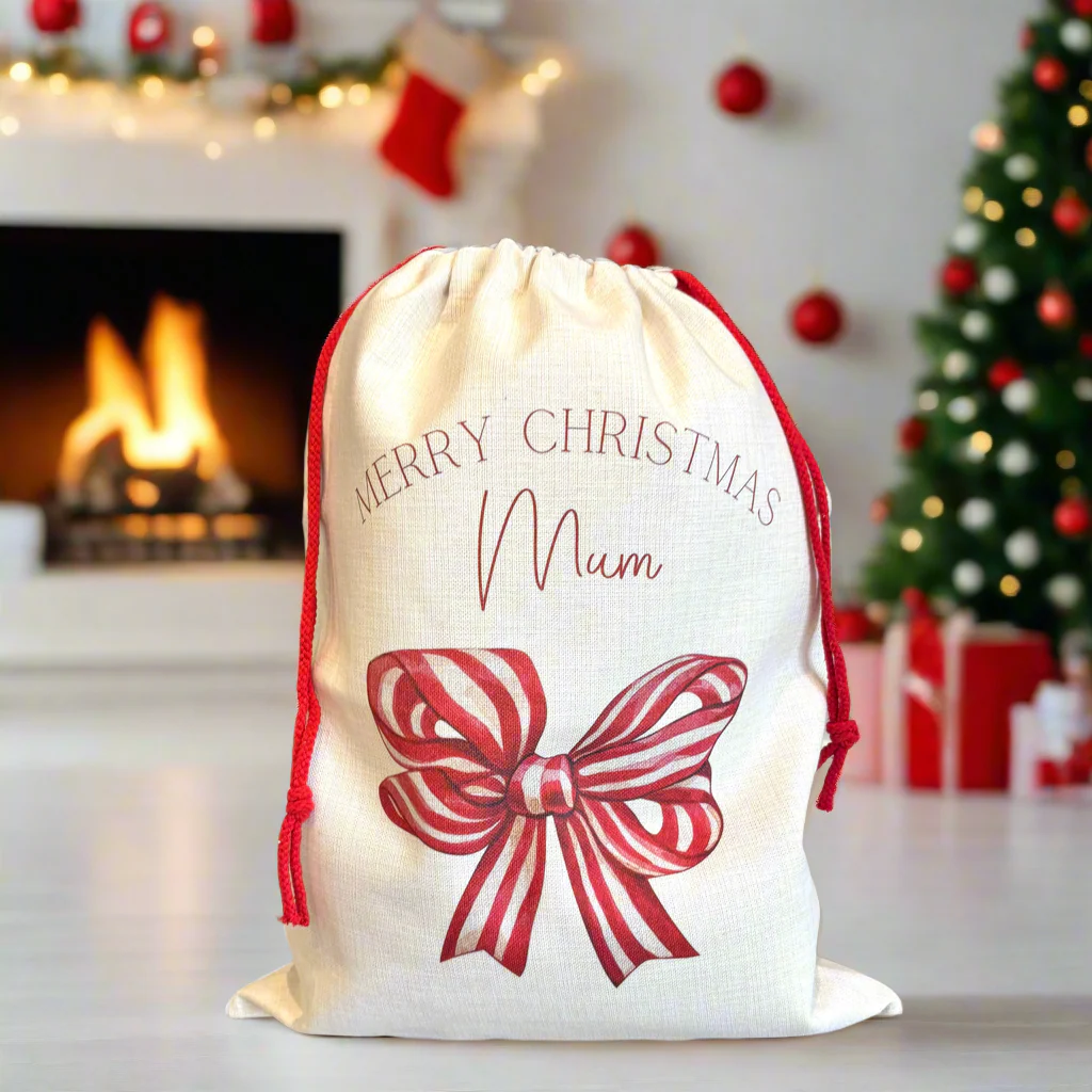Red Bow Santa Sack - Image 2