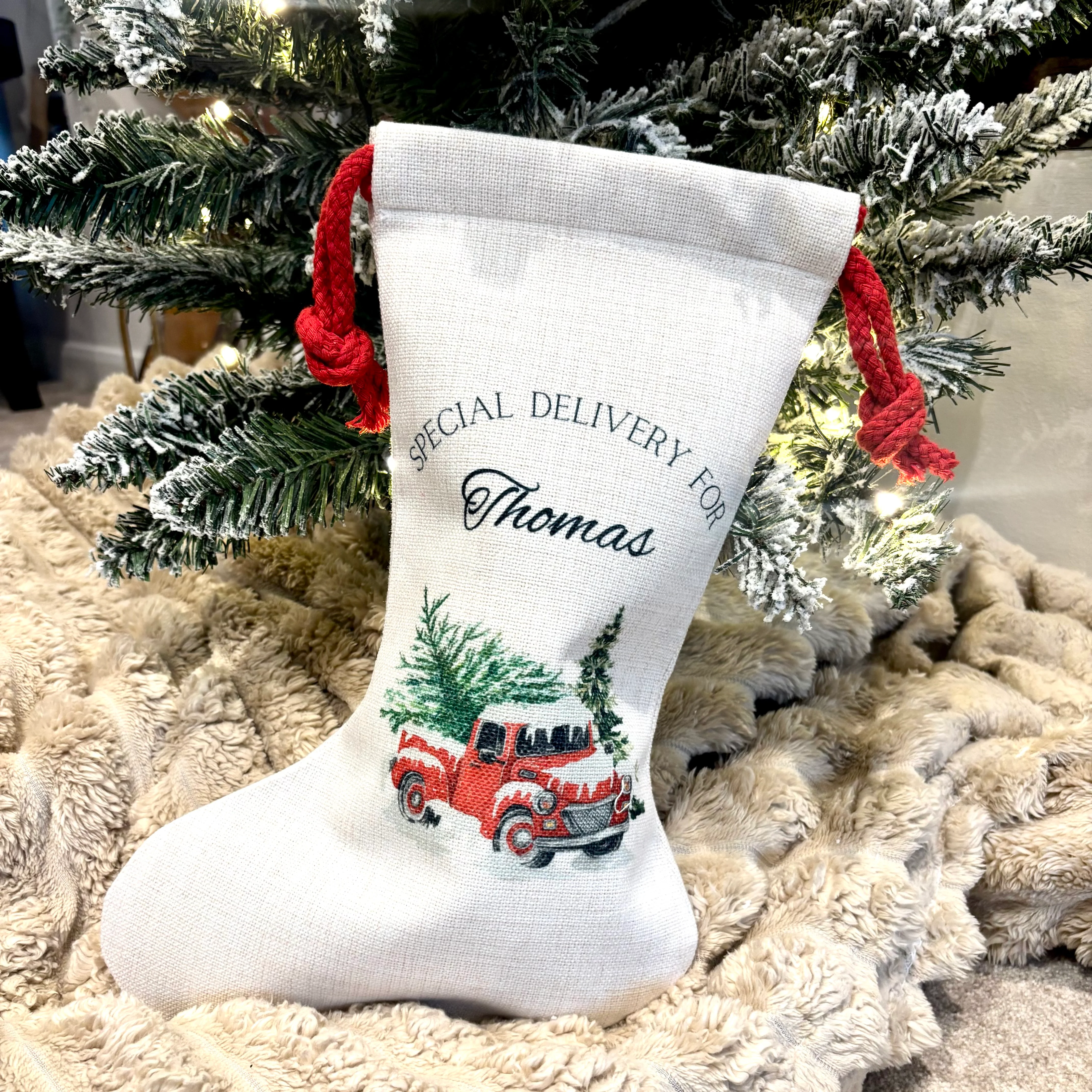 Santa Sack Red Christmas Truck - Image 3