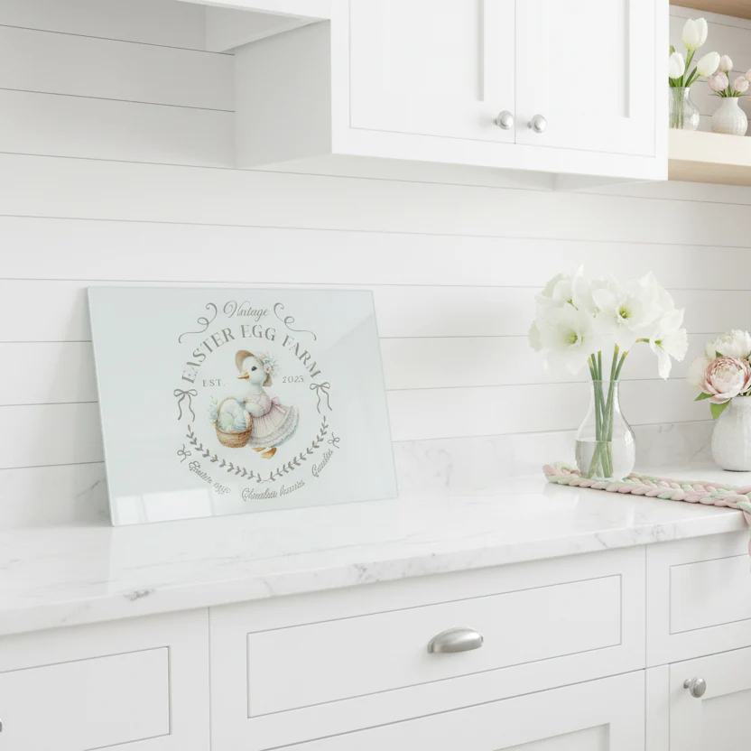 Vintage Spring Duck Chopping Board A3 - Image 3