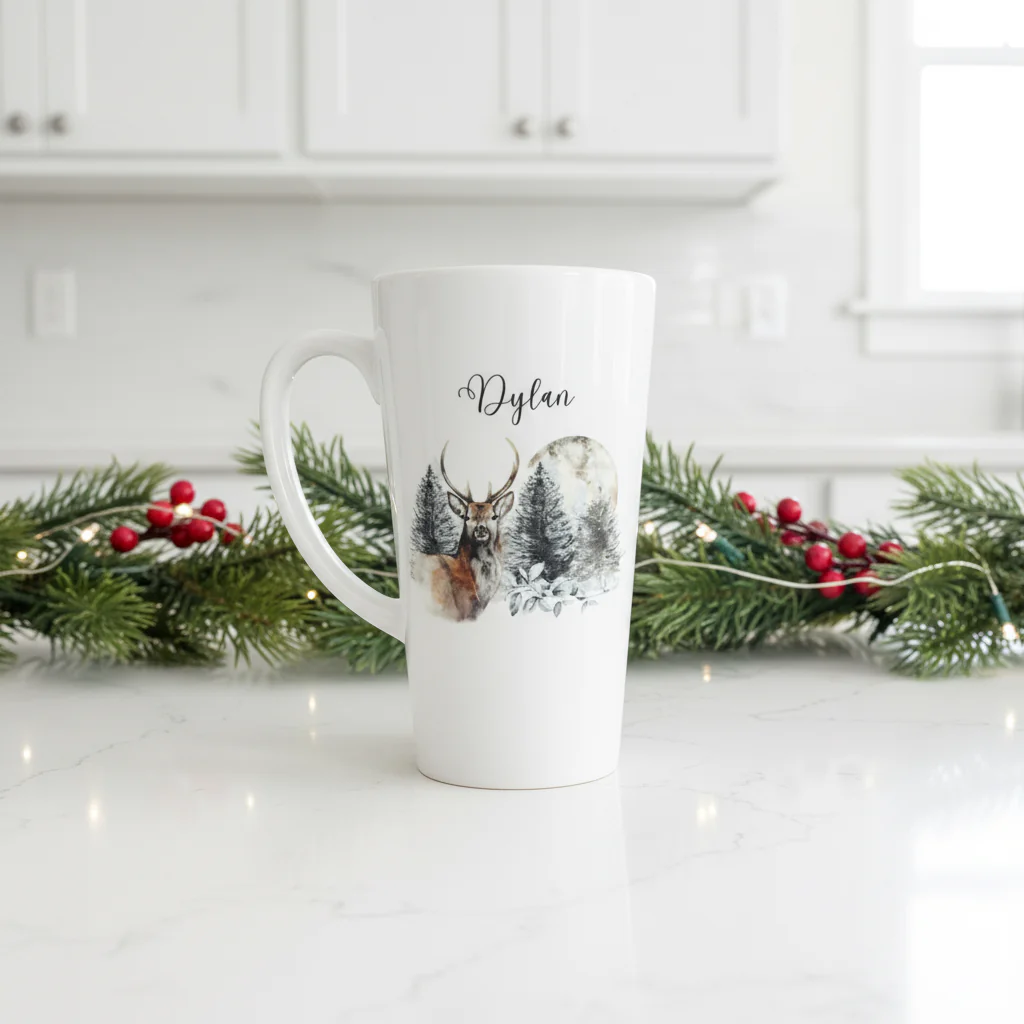 Stag/ Moon Latte Ceramic Mug 17oz inc Box