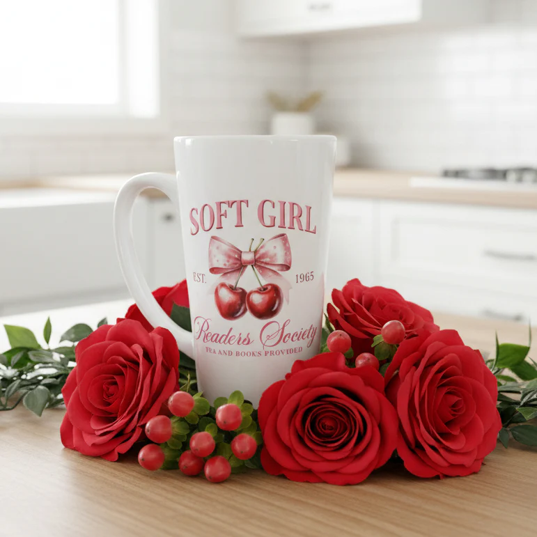 Summer Soft Girl Cherry Fruit 17oz Latte Mug
