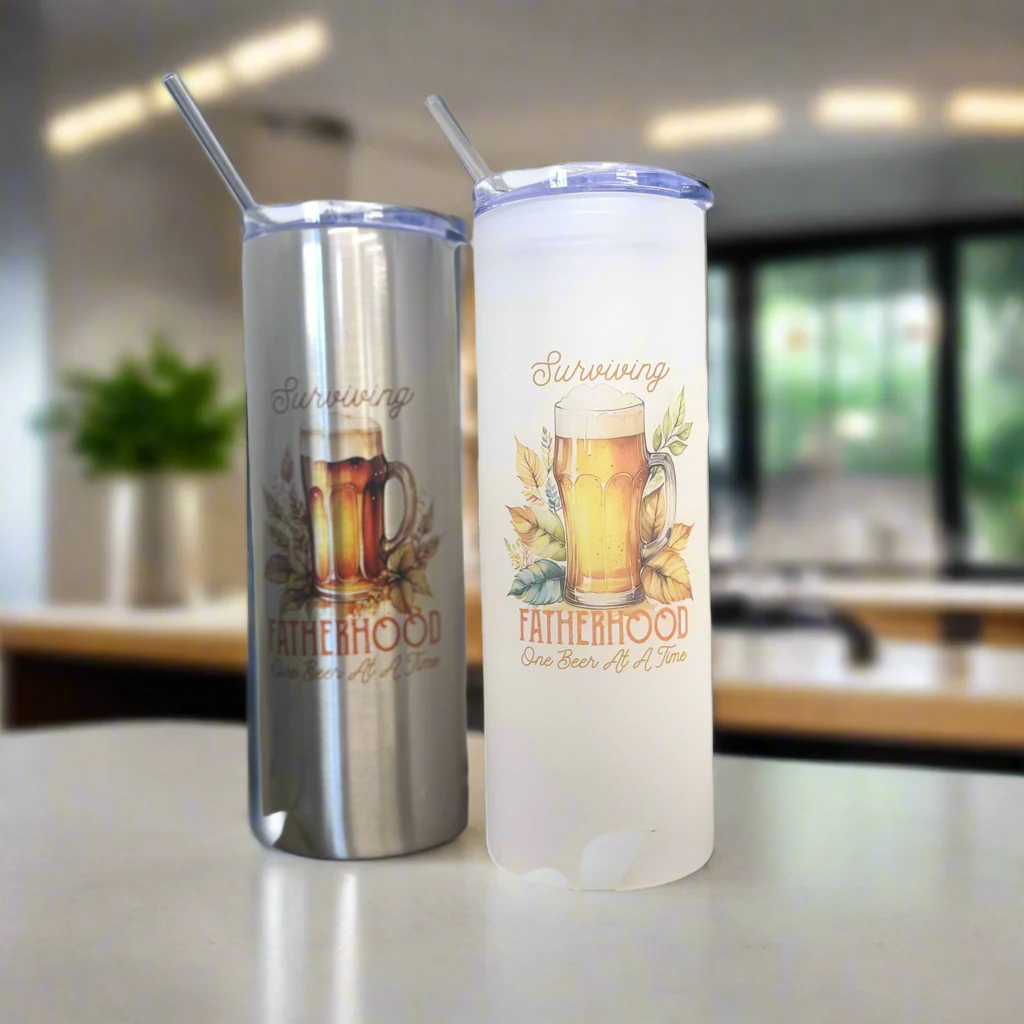 Surviving FatherHood Tall Skinny Tumbler 25oz - Image 4