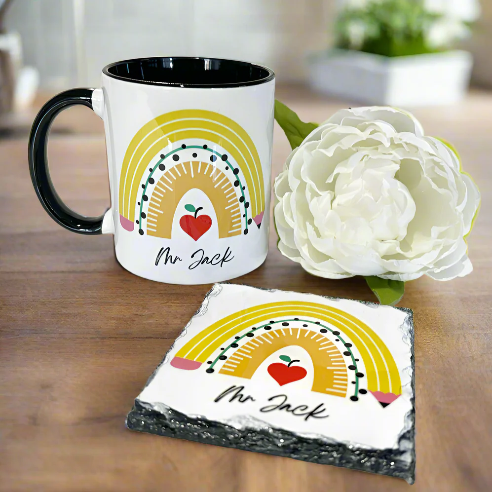 Teacher Yellow Rainbow Design (Various Products)