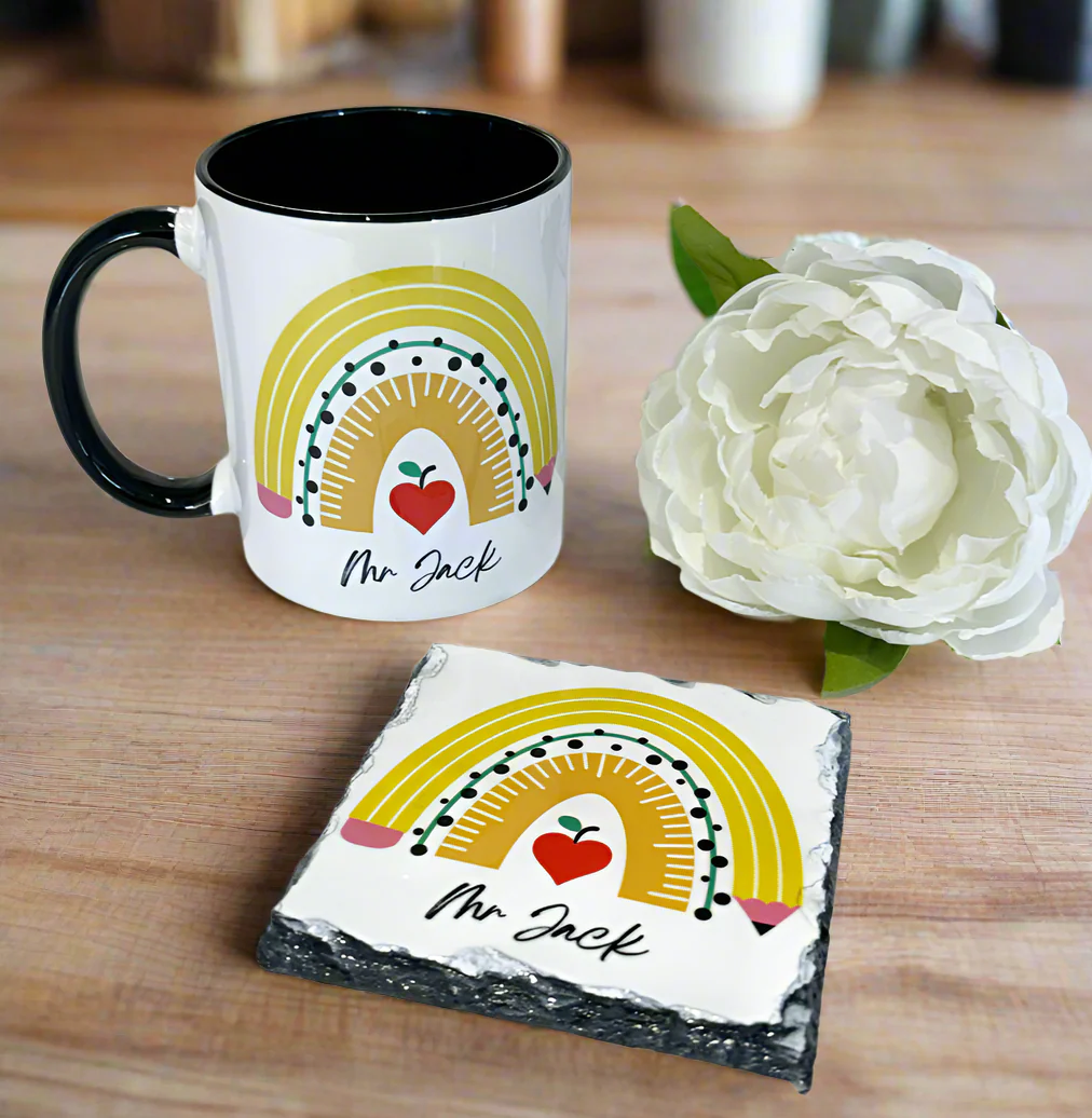 Teacher Yellow Rainbow Design (Various Products) - Image 2