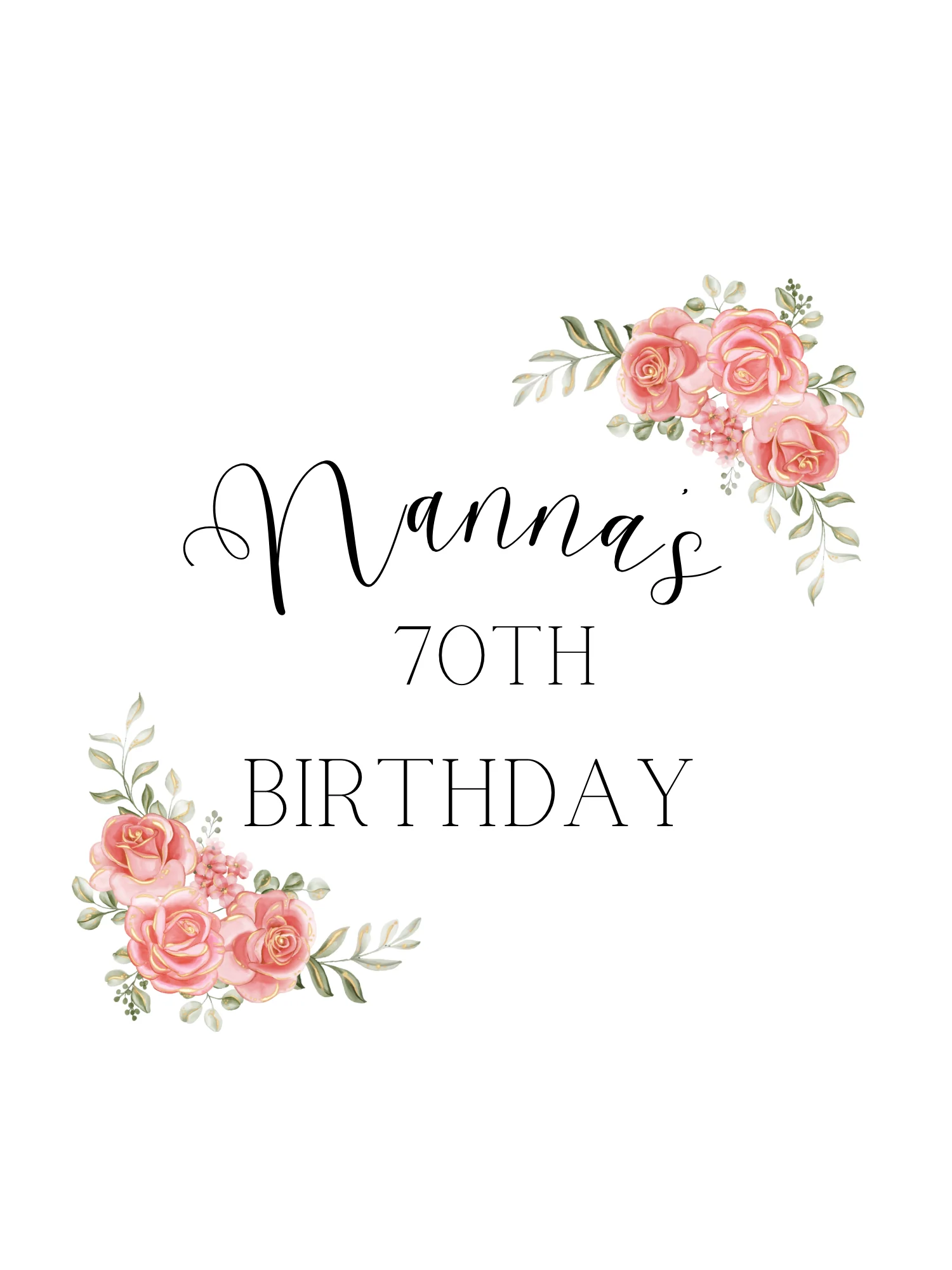 TESTER Birthday Sack Floral flowers
