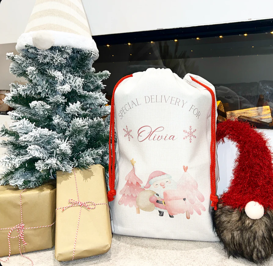Santa Sack Pink Santa - Image 2