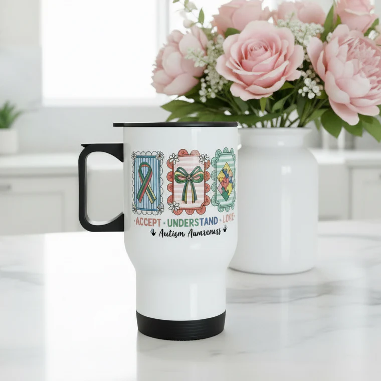Travel Mug 14oz Autism Awareness